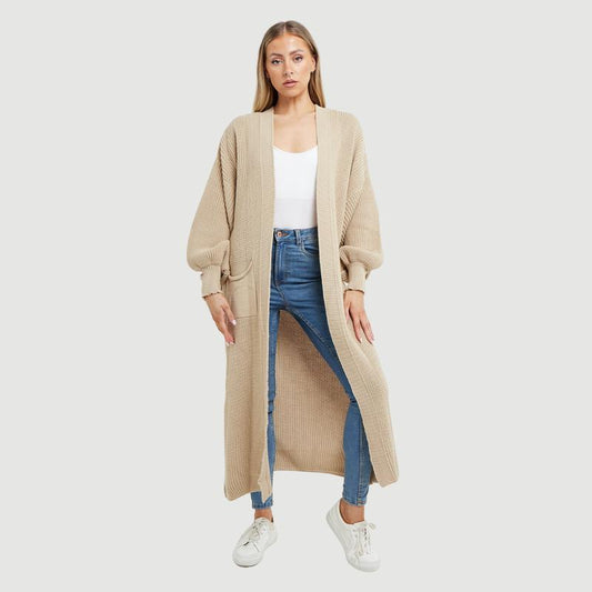 Maxi balloon sleeved Cardigan